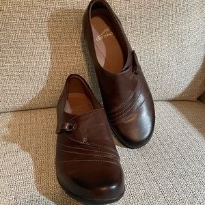 Dansko Brown Leather Slip On Shoes Size 40